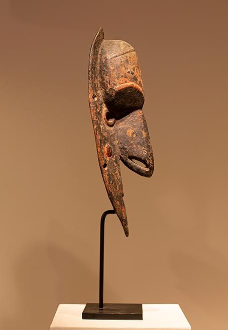 Antiquités Océaniennes | Masque Sepik - Papouasie-Nouvelle-Guinée | profil gauche