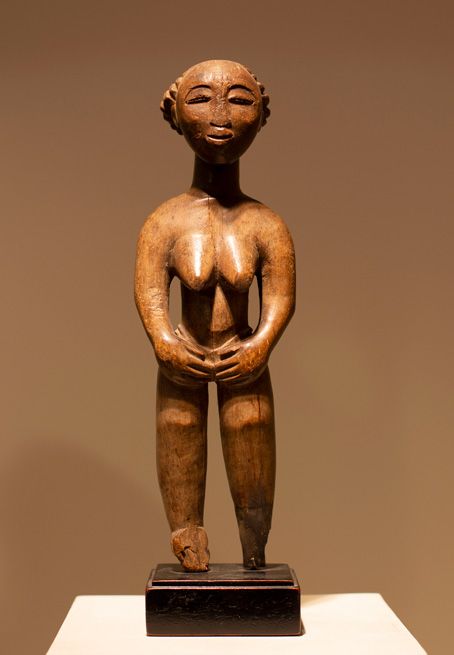 Antiquités africaines |  Statue Fante où Punu - Gabon | Face  