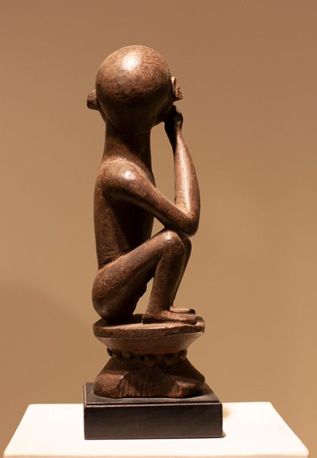 Antiquités africaines | Statue Tshokwe - République démocratique du Congo |Patine arrière