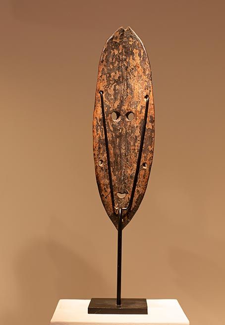 Antiquités Océaniennes | Masque Sepik - Papouasie-Nouvelle-Guinée | dos